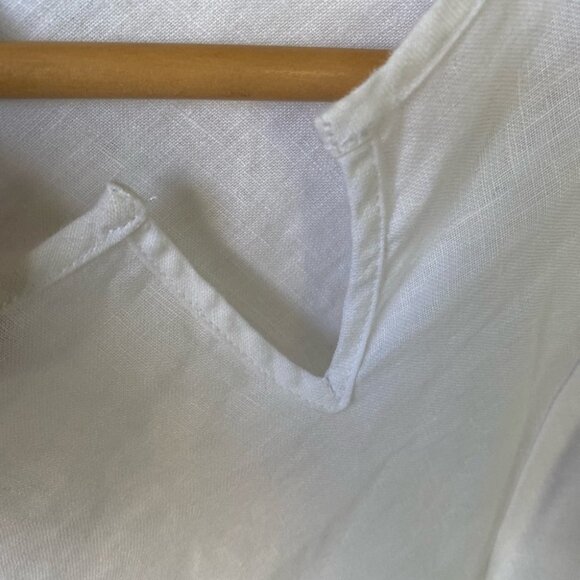 100% Irish Linen Ecologie Brand White 3/4 Sleeve Top Womens Size XL - Picture 9 of 9